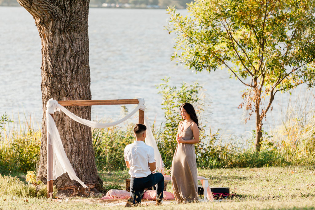 Dallas White Rock Lake Proposal Photography