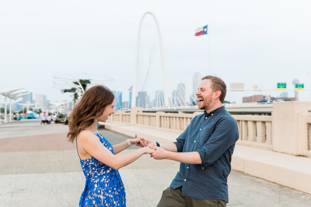 Margaret hunt hill bridge dallas couple proposal